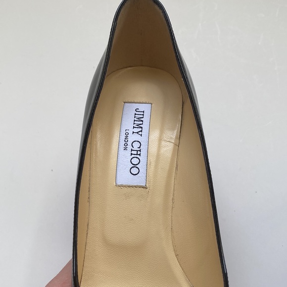 Jimmy Choo Black Patent Platform Pumps - Picture 13 of 16